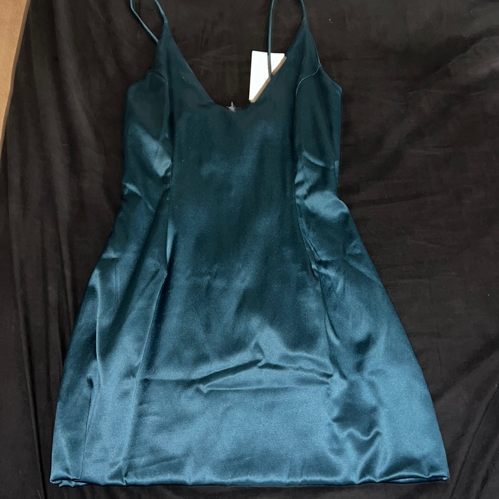 Brand new midnight blue v neck dress